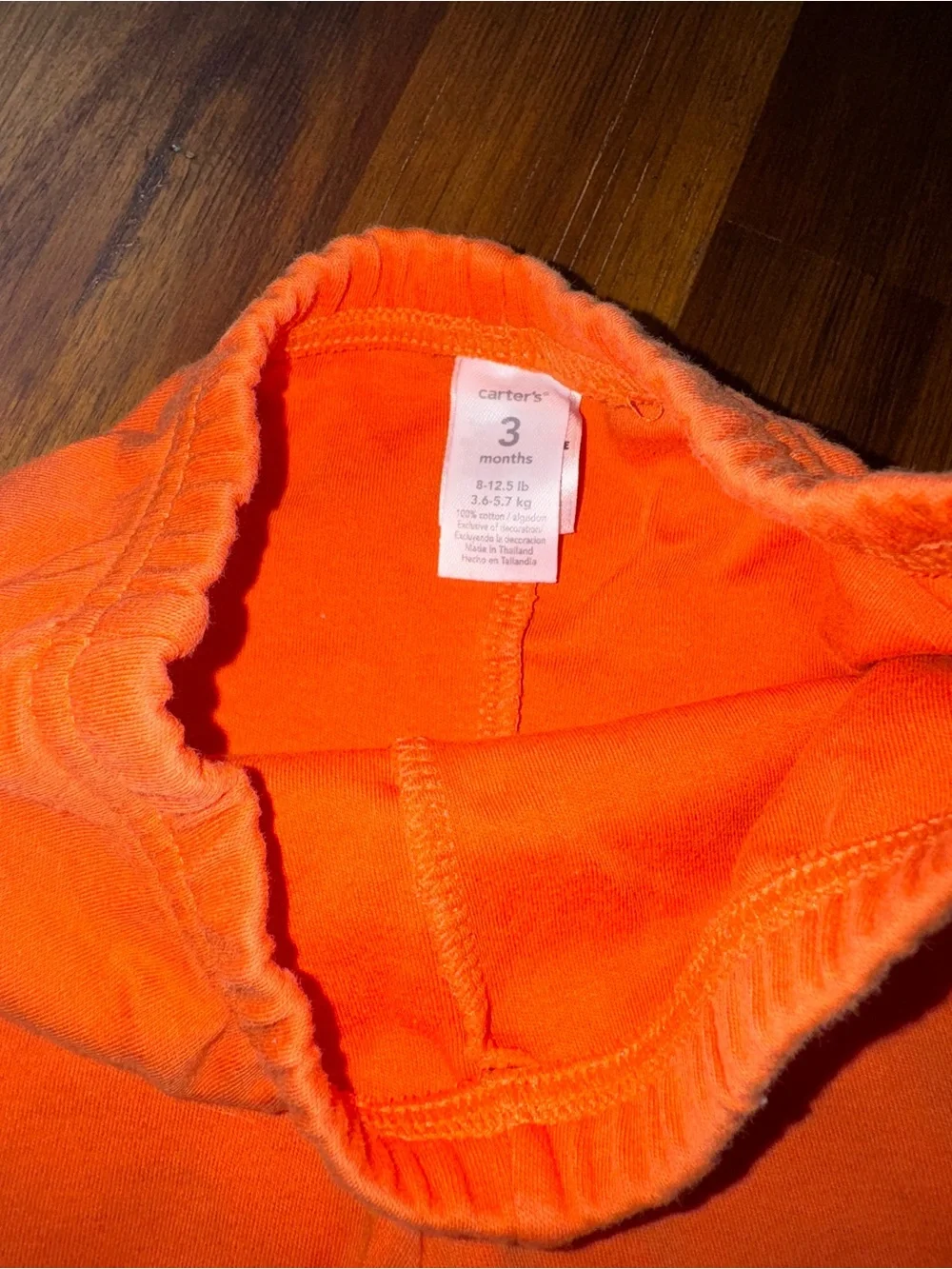 Carter’s Baby Halloween Pumpkin Knee Patch Pants Orange 3M